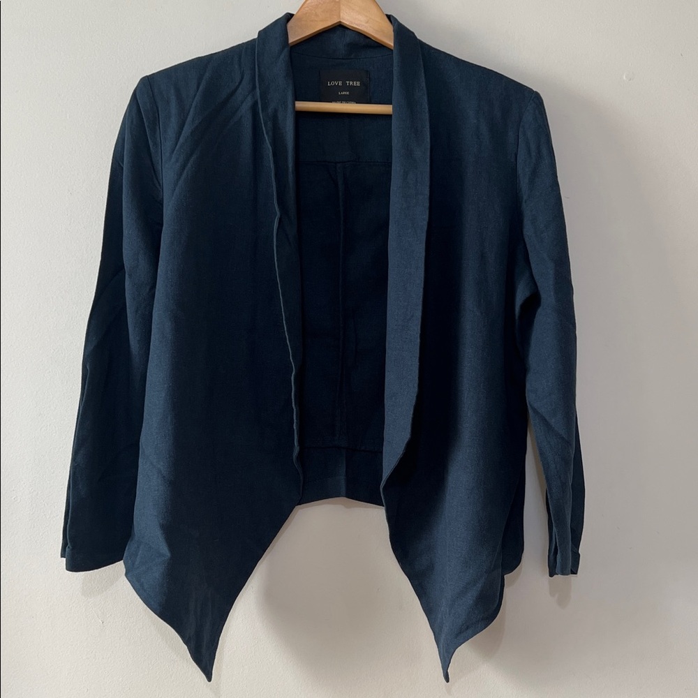 Love Tree Open Front Blazer